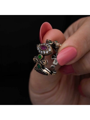 MuI MuI Gümüş Ayarlanabilen Otantik Mekik Kadın Yüzük