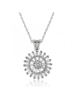 MuI MuI Gümüş Baget Taşlı Bayan Kolye