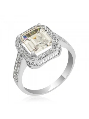 MuI MuI ​Gümüş Beyaz Baget Bayan Yüzük