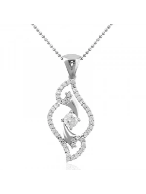 MuI MuI Gümüş Beyaz Taşlı Bayan Kolye