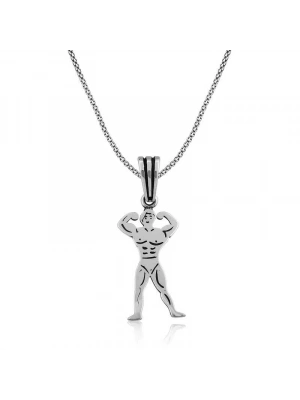 MuI MuI ​Gümüş Body Building Erkek Kolye