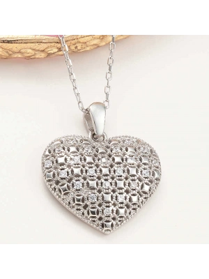 MuI MuI Gümüş Bombeli Kalp Kadın Kolye