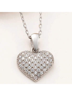 MuI MuI Gümüş Bombeli Kalp Kadın Kolye