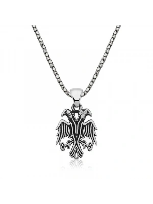 MuI MuI Gümüş Çift Başlı Kartal Erkek Kolye