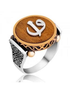 MuI MuI Gümüş Elif Vav Erkek Yüzük