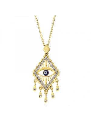 MuI MuI Gümüş Gold Nazarlı Göz Kadın Kolye