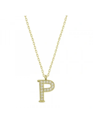 MuI MuI Gümüş Gold P Harfi Kadın Kolye