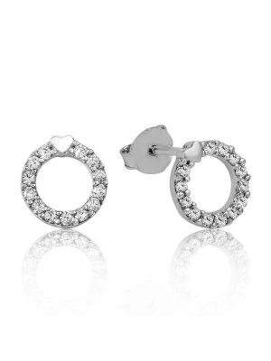 MuI MuI Gümüş Kalpli Halka Çivili Küpe