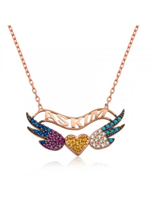 MuI MuI Gümüş Kanatlı Kalp Bayan Kolye