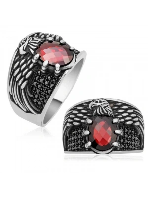 MuI MuI Gümüş Kanatlı Kartal Erkek Yüzük