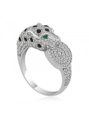 MuI MuI ​Gümüş Kaplan Figürlü Bayan Yüzük