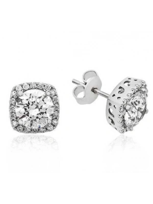 MuI MuI Gümüş Kare Montür Pırlanta Modeli Küpe