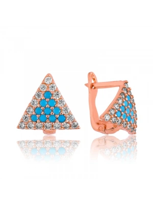 MuI MuI Gümüş Mavi Üçgen Küpe