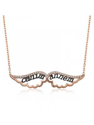 MuI MuI Gümüş Melek Canım Annem Bayan Kolye