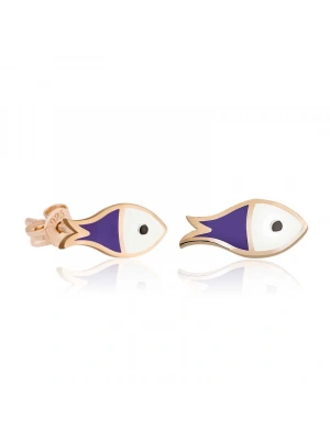 MuI MuI Gümüş Mor Balık Küpe