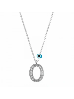 MuI MuI Gümüş Nazar Rodyum O Harfi Kadın Kolye