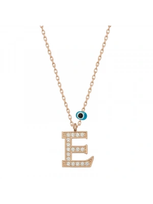 MuI MuI Gümüş Nazar Rose E Harfi Kadın Kolye