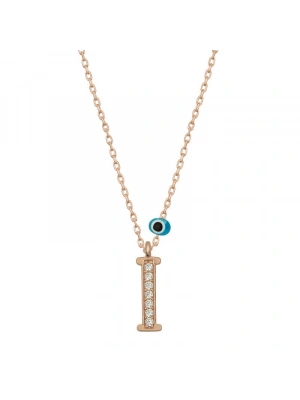 MuI MuI Gümüş Nazar Rose I Harfi Kadın Kolye