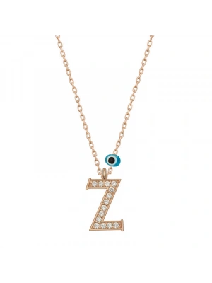 MuI MuI Gümüş Nazar Rose Z Harfi Kadın Kolye