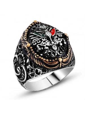 MuI MuI Gümüş Osmanlı Devlet Arması Erkek Yüzük