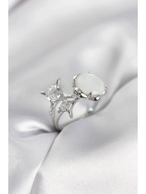 MuI MuI Silberfarbener Damenring Modell Nordstern