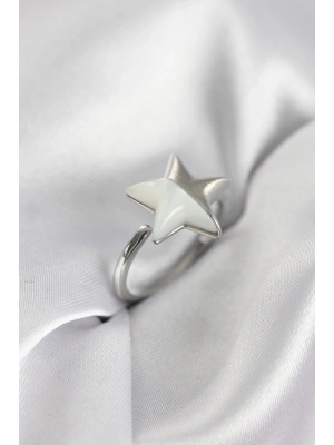 MuI MuI Silberfarbener Perlmutt-Sternring für Damen