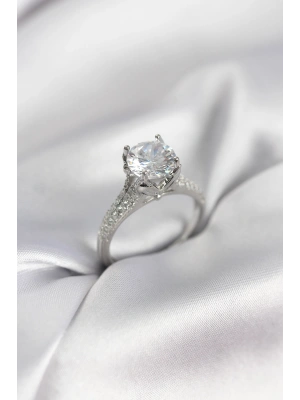 MuI MuI Silberfarbener Damenring mit Zirkonia