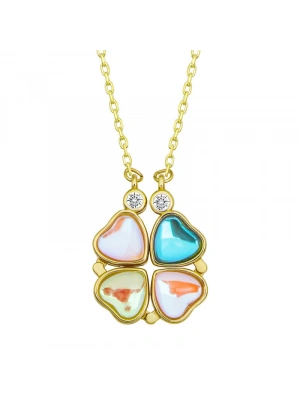 MuI MuI Gümüş Renkli Açılabilen Yonca Kadın Kolye