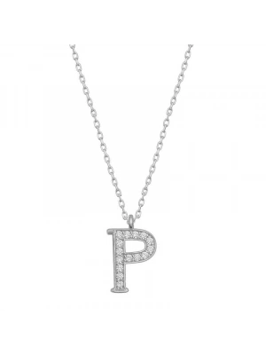 MuI MuI Gümüş Rodyum P Harfi Kadın Kolye
