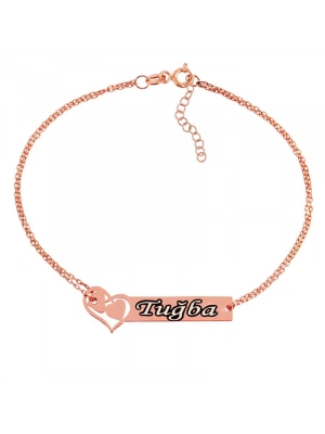 MuI MuI Gümüş Rose Birleşen Kalpler İsimli Bayan Bileklik