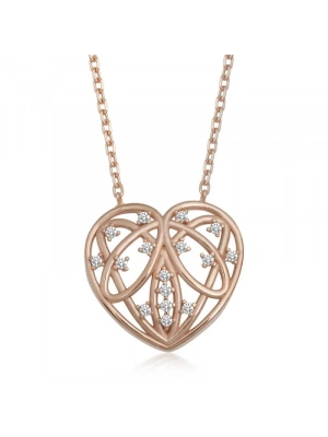 MuI MuI Gümüş Rose Bombeli Kalp Kadın Kolye