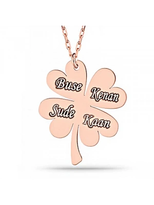 MuI MuI Gümüş Rose Dört Yaprak İsimli Yonca Bayan kolye