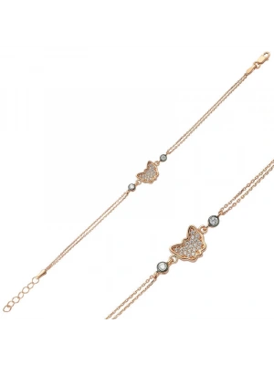 MuI MuI ​Gümüş Rose Kelebek Bayan Bileklik