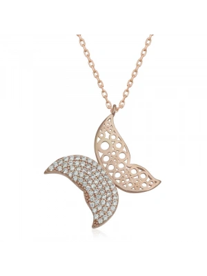 MuI MuI Gümüş Rose Kelebek Kadın Kolye