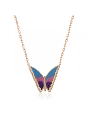 MuI MuI Gümüş Rose Minimal Kelebek Bayan Kolye