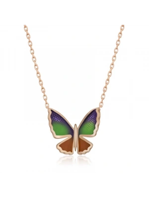 MuI MuI Gümüş Rose Minimal Kelebek Bayan Kolye