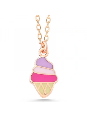 MuI MuI Gümüş Rose Renkli Dondurma Kadın kolye