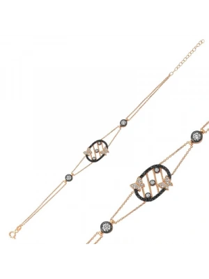 MuI MuI Gümüş Rose Taşlı Kelebek Bayan Bileklik