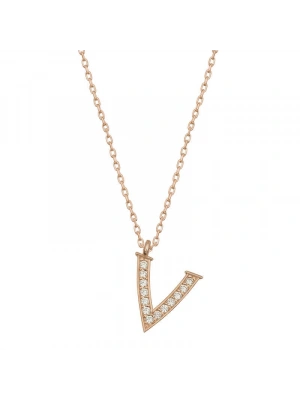 MuI MuI Gümüş Rose V Harfi Kadın Kolye