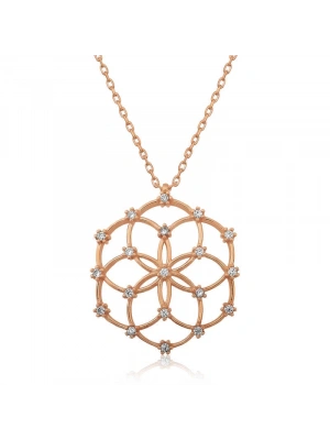 MuI MuI Gümüş Rose Yaşam Çiçeği Kolye