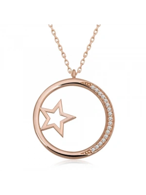 MuI MuI Gümüş Rose Yıldız Detaylı Halka Kadın Kolye
