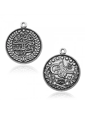 MuI MuI Gümüş Tuğra Armalı Tesbih Püskül Ucu