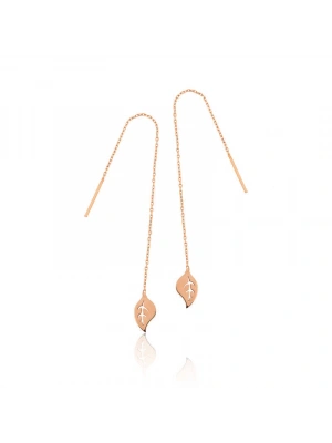 MuI MuI Gümüş Zincir Yaprak Küpe