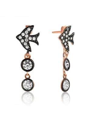 MuI MuI Gümüş Zincirli Kırlangıç Küpe