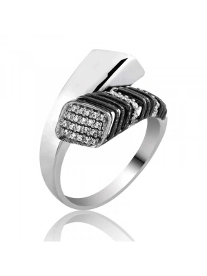 MuI MuI ​Gümüş Zirkon Taşlı Bayan Yüzük