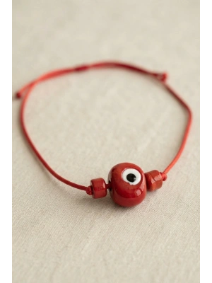 MuI MuI Handmade Bohem Kırmızı Nazar Kolye