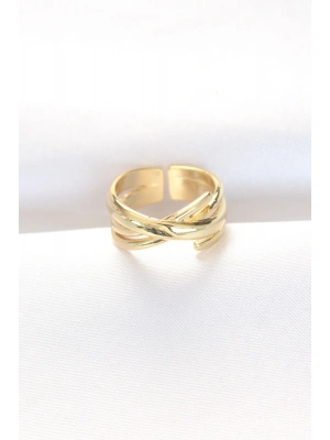 MuI MuI Kalın Gold Renk Ayarlanabilir Yüzük