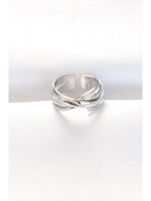 MuI MuI Kalın Silver Renk Ayarlanabilir Yüzük