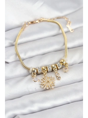 MuI MuI Kutup Yıldızı Model Charmlı Gold Renk Kadın Bileklik