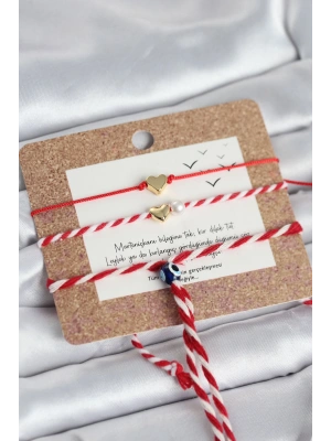 MuI MuI Marteniçka Bileklik 3lü Minimal Kalp Model